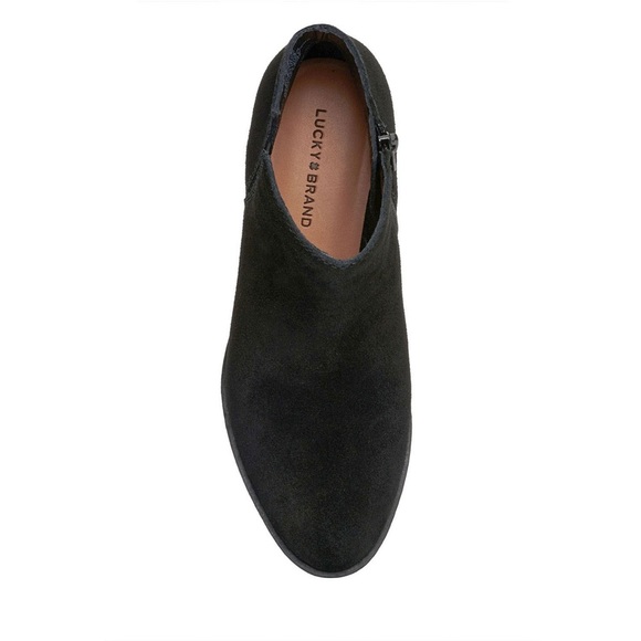 Lucky Brand Black Suede Bessie Ankle Booties - Picture 3 of 11